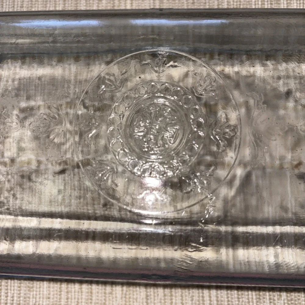 FIRE KING Sapphire Blue Philbe Refrigerator Box Loaf Pan Dish